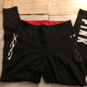 Black with PINK Leggings